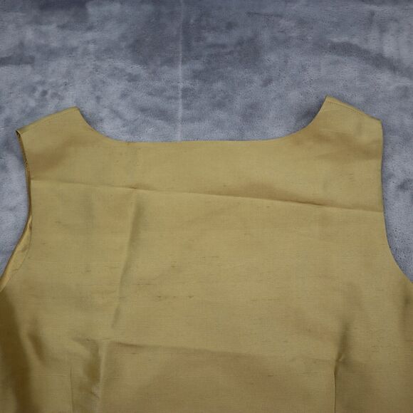 ISC Shirt Womens L Gold Sequin Sleeveless Scoop Neck Side Zip Casual Top - Picture 12 of 14